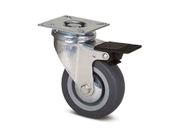 West Coast Suppliers - GR Series Castors - Plate Swivel Brake