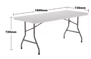 FOL001 Fold in Half Rectangular Plastic Tables 6ft 1800mm 01 | Warehouse Equipment Suppliers | West Coast Suppliers
