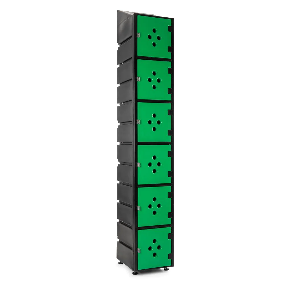 6 Door Locker Ecolite Slant 1 | Warehouse Equipment Suppliers | West Coast Suppliers 6 Door Locker Ecolite Slant